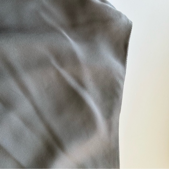 Milly Cindy One-Shoulder Stretch Silk Top in gray size Large. - Picture 14 of 14